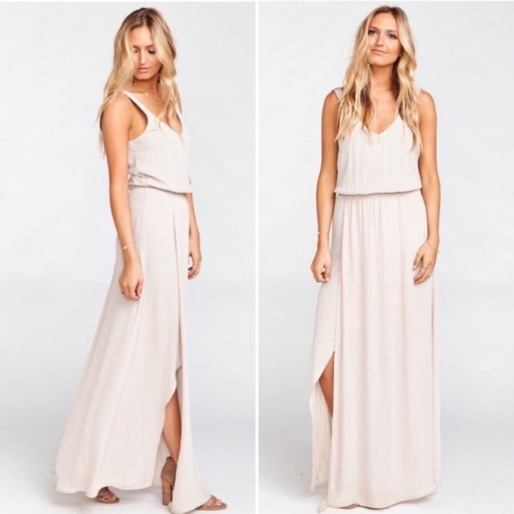 Show Me Your Mumu Kendall Maxi Dress Show Me The Ring Crisp Size Small NWOT